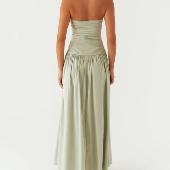 Peppermayo Strapless Maxi Dress in Light Green - Picture 3 of 3